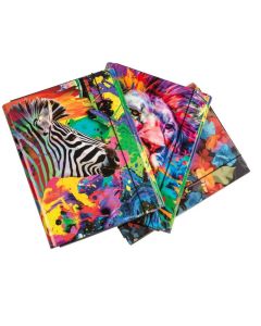 Teczka skrzydłowa z gumką ZEBRA 4cm kolekcja AFRYKA 310/97 VAUPE