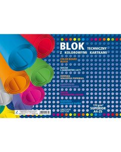 Blok techniczny kolorowy A4 25k SUPERIOR 00045 KRESKA