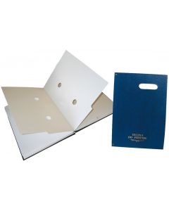 Teczki do podpisu 20k harmonijkowa z okienkiem granat 1826-920-035 WARTA