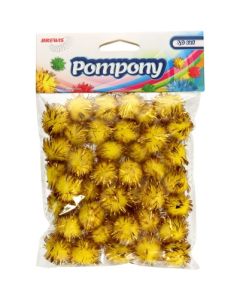 Pompony metaliczne 2cm złote (40 szt.) POM22 BREWIS
