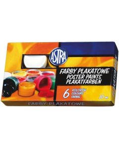 Farby plakatowa 6 kolorów 10ml 83111903 ASTRA