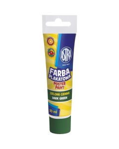 Farba plakatowa tuba 30 ml - ciemno zielona 83110906 ASTRA