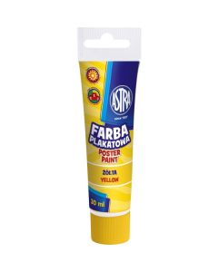 Farba plakatowa tuba 30 ml - żółta 83110915 ASTRA