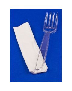 Widelec plastikowy jednorazowy przezroczysty (opakowanie 50szt)