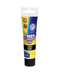 Farba plakatowa tuba 30 ml - czarna 83110909 ASTRA
