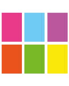 Teczka A4+ z gumką FLUO mix kolorów (10sztuk) INTERDRUK
