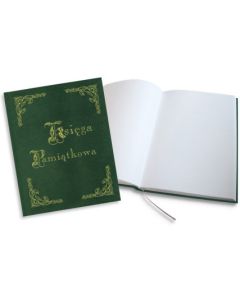 Księga Pamiątkowa złocona zielona 255x320mm 100kartek 319-037 WARTA