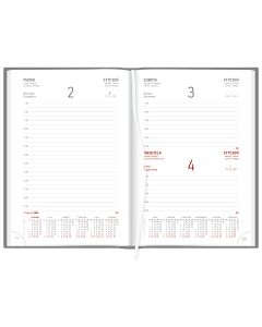 Kalendarz A5 Aluminium STANDARD dzienny p.biały 237 A5DB granatowy Wokół Nas