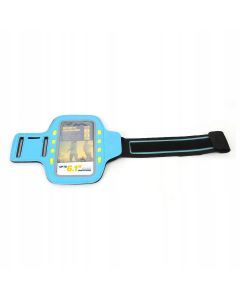 Etui/opaska na ramię do telefonu PLATINET z diodami led niebieskie (43706)