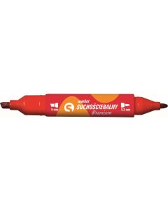 Marker suchościeralny dwustronny czerwony KM504-C2 TETIS 5mm/4.2mm