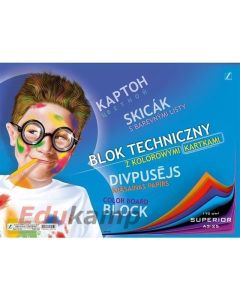 Blok techniczny A3 10k kolorowe kartki KRESKA