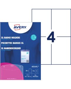 Holder na identyfikatory A6 105x148mm (50 sztuk+52 wkłady) 4834XL AVERY