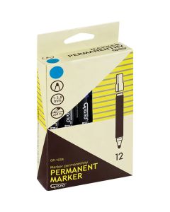 Marker permanentny zielony (12szt.) okrągła końcówka GRAND GR-103R
