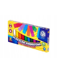 Plastelina kwadratowa 12kolorów 83813908 ASTRA