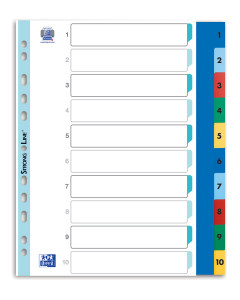 Przekładki A4 MAXI 1-10 kolor PP numeryczne ELBA 100205095