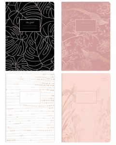 Zeszyt A5 80k kratka 70g METALLIC ROSE GOLD INTERDRUK