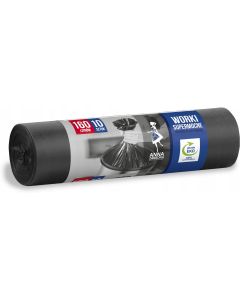 Worki na śmieci 160L LDPE supermocne czarne (10szt) ANNA ZARADNA WNS1989/16SH