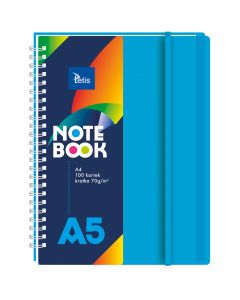 Kołonotanik A5 100k kratka okładka PP niebieska 70g. KB060-NKA5 TETIS