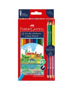 Kredki ołówkowe ZAMEK 12kolorów + 3 kredki dwustronne edycja limitowana 201480 FABER-CASTELL
