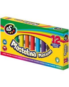 Plastelina szkolna`AS` 12 kolorów 303219003 ASTRA