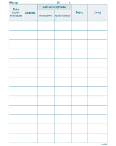 M-910-5 Książeczka pomiaru ciśnienia tętniczego Michalczyk i Prokop