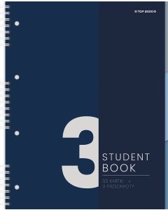 Kołozeszyt B5 100k kratka 3 przedmioty STUDENT BOOK 400179525 TOP 2000