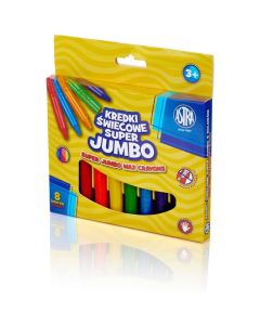 Kredki świecowe super JUMBO okrągłe 8 kolorów 316118002 ASTRA