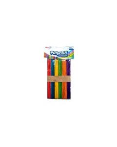 Patyczki kreatywne drewniane 140mm jumbo mix kolor (50szt.) PKD140 BREWIS