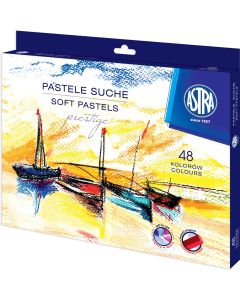 Kredki pastele suche 48 kolorów PRESTIGE kwadratowe 323120004 ASTRA
