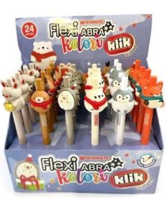 Długopis ścieralny automatyczny Flexi Abra Kolori Klik Christmas Forest niebieski TT8825 Penmate