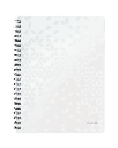 Kołonotatnik LEITZ WOW A4 80k PP kratka biały 46380001