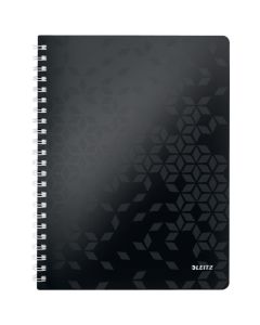 Kołonotatnik LEITZ WOW A4 80k PP kratka czarny 46380095