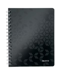Kołonotatnik w kratkę A5 PP Leitz WOW, czarny 46410095