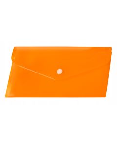 Koperta PP na zatrzask DL pomarańczowa (12 szt.) BT612-P TETIS