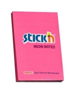 Bloczek STICK`N 76x51mm 100k ciemnoróżowy neon 21161