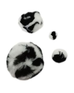 Pompony akrylowe A45 ANIMAl biało-czarne 338522