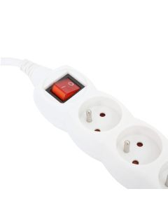 Listwa zasilająca 5g/3m biała OMEGA 16A/3500W uziemienie (41343)