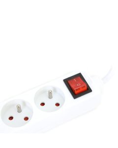 Listwa zasilająca 5g/1,5m biała OMEGA 16A/3500W uziemienie (41342)