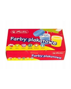Zestaw Zeszyt A5 60k linia 70g EKIPA (5 sztuk) + Farby plakatowe 8 kolorów HERLITZ