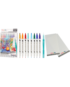 Pisak BRUSH SIGN PEN TWIN LANDSCAPE kpl. 8szt. SESW30C-8LS PENTEL