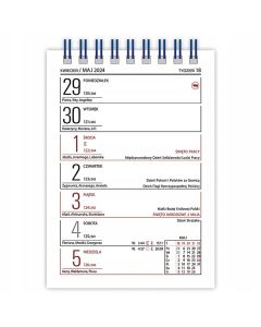 Kalendarz biurowy MINI ZODIAK H7 stojący pionowy 85x120mm 2024 TELEGRAPH