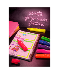 Zakreślacz 1546 8 kolorów super NEON 254601 Faber-Castell