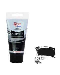 Farba akrylowa Rosa Studio 75ml BLACK 403